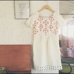 Hand Block Printed Linen Midi Dress